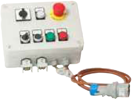 230 VAC elektros valdymo pultas motorizuotoms žarnų ritėms (25104, FLEXBIMEC)