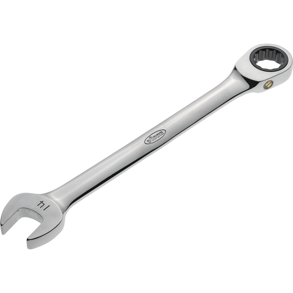 Ratcheting combination wrench ∙ long ∙ size 14 mm (V1025, VIGOR)