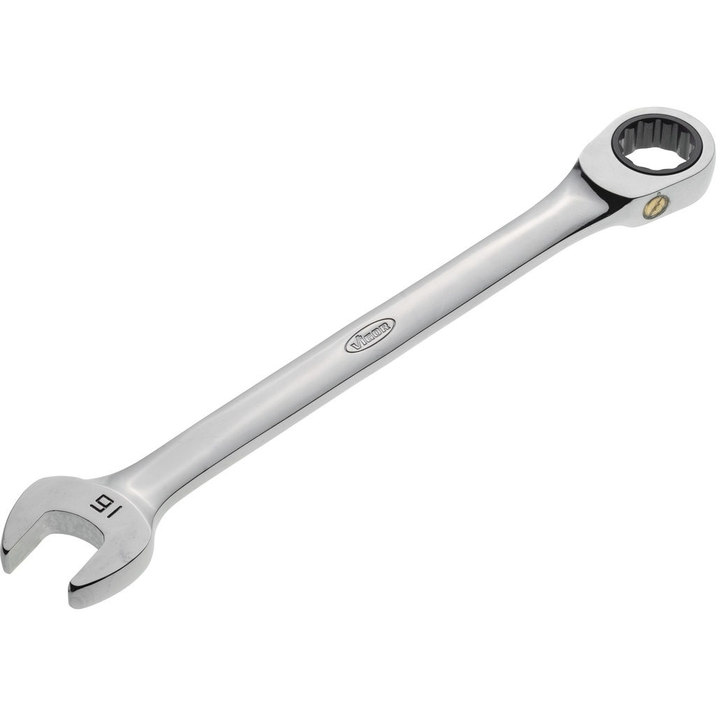 Ratcheting combination wrench, long, size 16 mm (V1027, VIGOR)