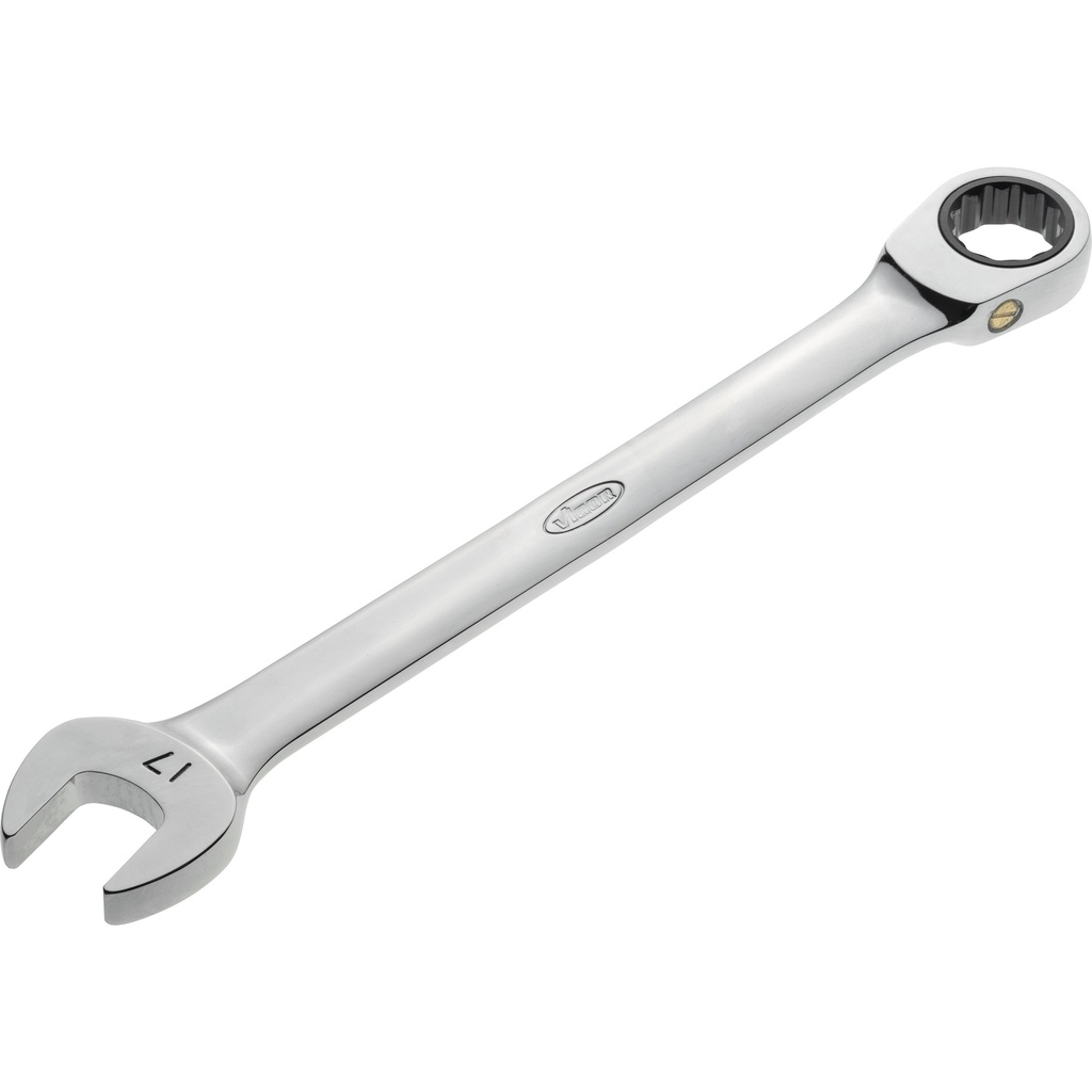 Ratcheting combination wrench ∙ long ∙ size 17 mm (V1028, VIGOR)