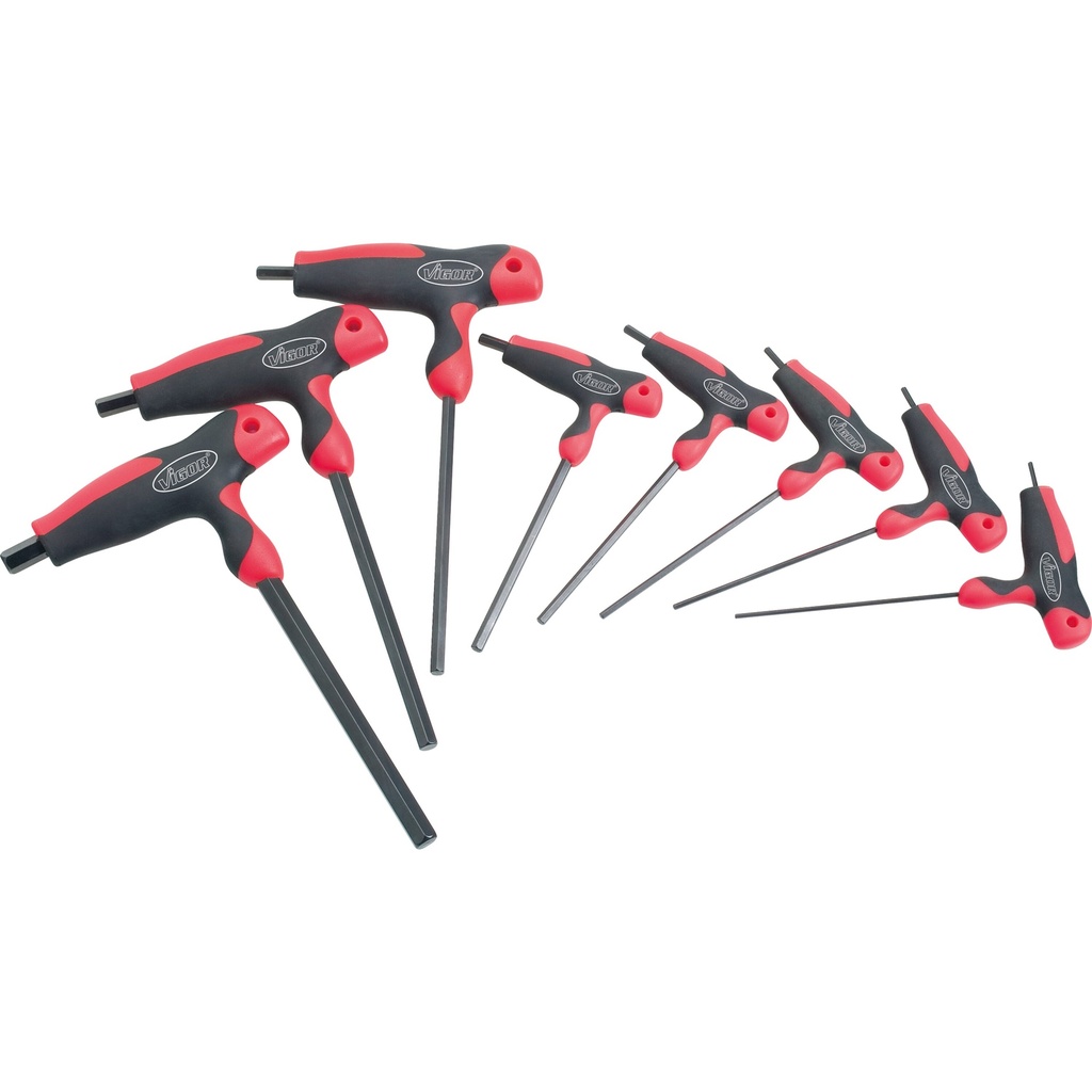 6-point T-handle screwdriver set ∙ size 2 – 10 mm ∙ 8 pieces (V1409, VIGOR)