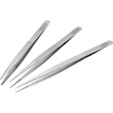 Tweezers set ∙ 3 pieces (V1438, VIGOR)