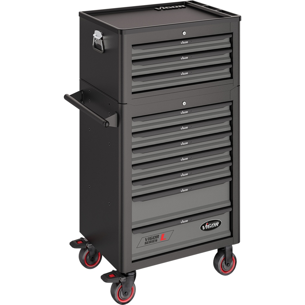 Tool trolley Series L with tool chest, empty (V1970, VIGOR)