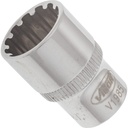 Socket with multi-purpose profile, 12 mm, 1/4 in. (V1985, VIGOR)