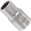 Socket with multi-purpose profile, 12 mm, 1/2 in. (V1990, VIGOR)