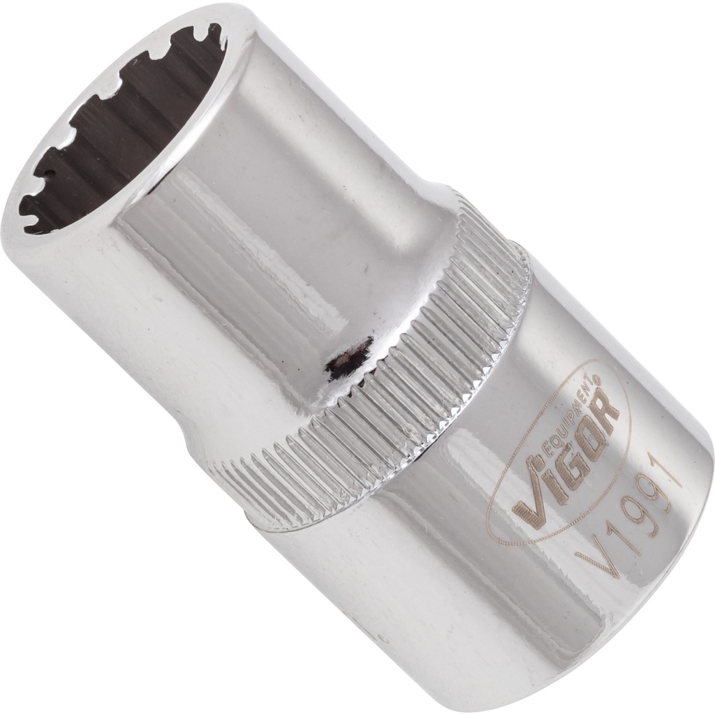 Socket with multi-purpose profile, 13 mm, 1/2 in. (V1991, VIGOR)