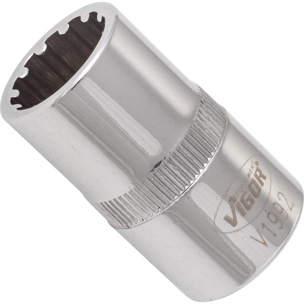 Socket with multi-purpose profile, 14 mm, 1/2 in. (V1992, VIGOR)