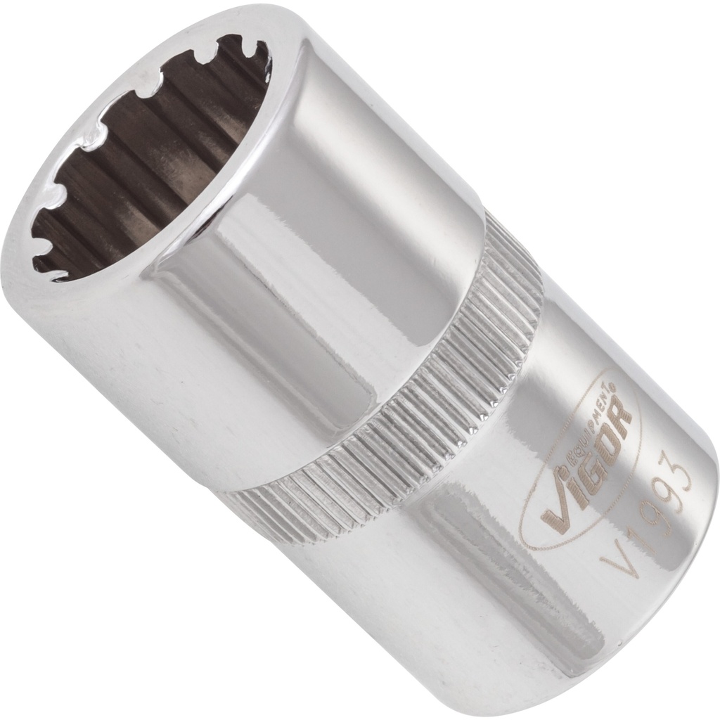 Socket with multi-purpose profile, 15 mm, 1/2 in. (V1993, VIGOR)