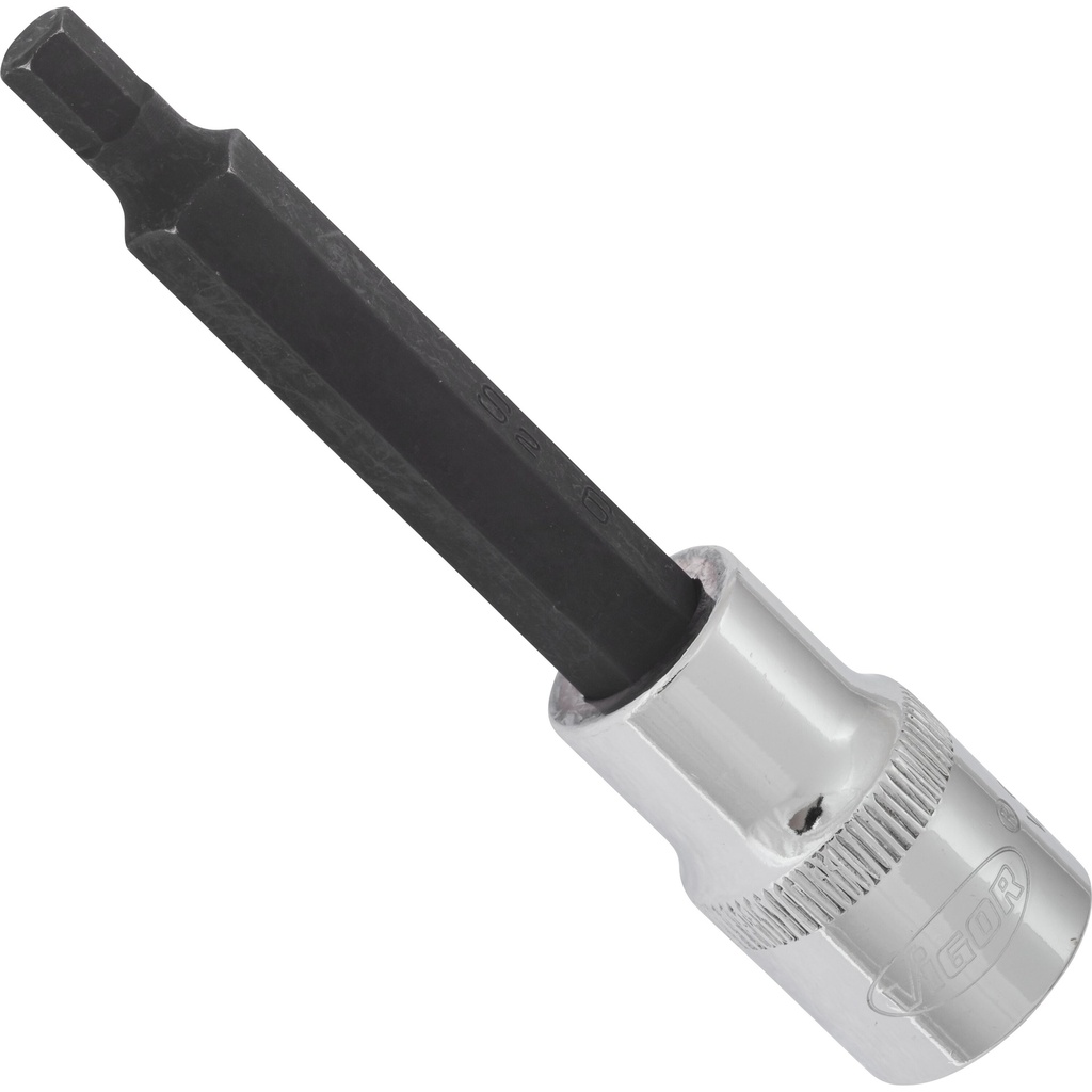 Hex socket screwdriver bit 1/2 in. - 6 mm, length 100 mm (V2073, VIGOR)