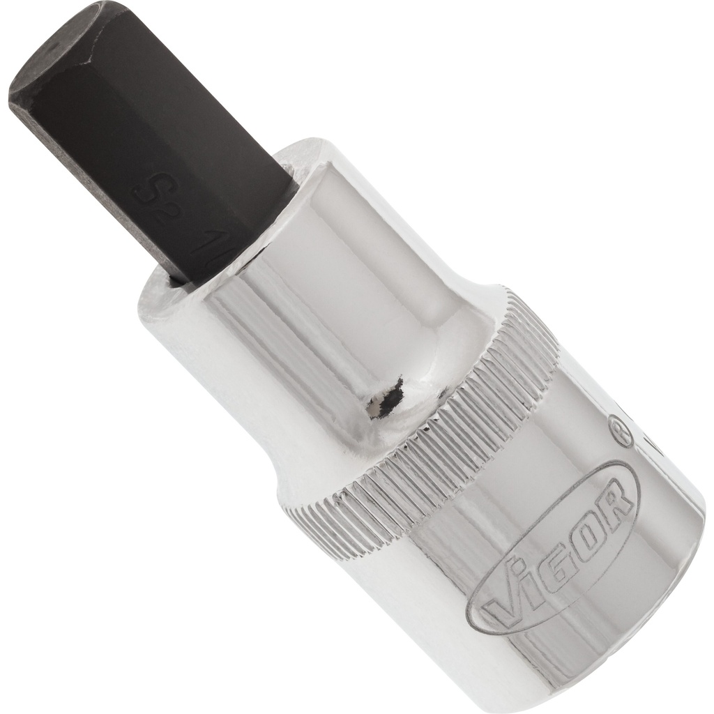 Atsuktuvo galvutė vidiniam šešiabriauniui 10 mm, 1/2 col., 55 mm (V2105, VIGOR)