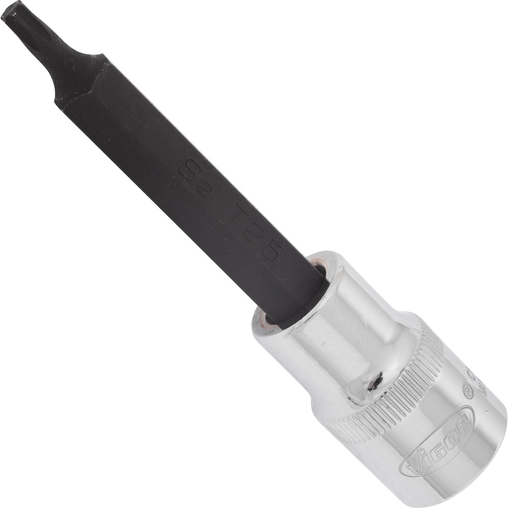 TORX screwdriver socket, size T25, 100 mm (V2162, VIGOR)