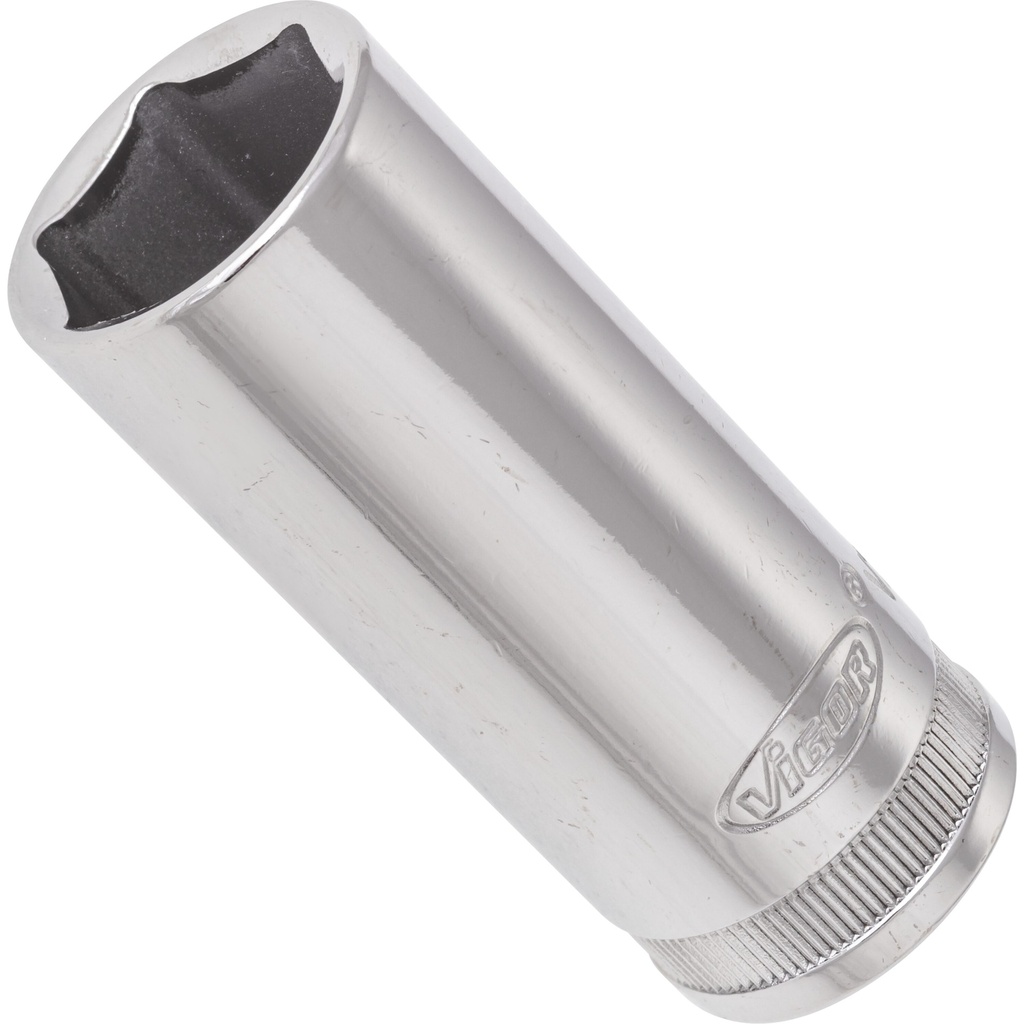 Long 6-point socket 3/8" 19 mm (V2315N, VIGOR)