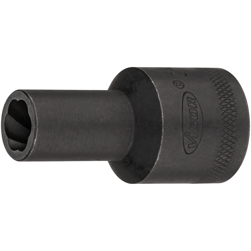 Extractor socket with spiral profile ∙ size 10 mm (V2404N-10, VIGOR)