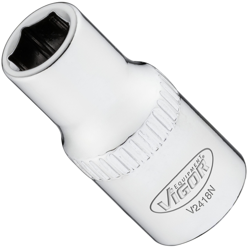 6-point socket 1/4" 6 mm (V2418N, VIGOR)