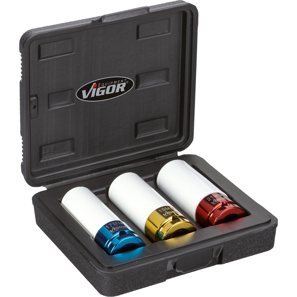 Impact socket set ∙ 3 pieces (V2522, VIGOR)