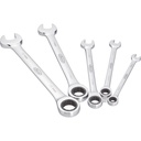 Ratcheting combination wrench set ∙ long ∙ 5 pieces (V2820, VIGOR)
