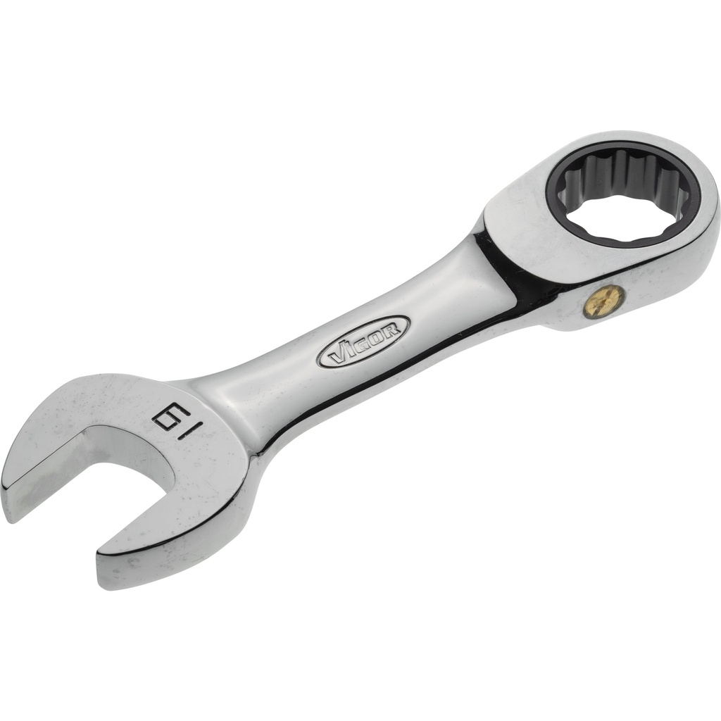 Ratcheting combination wrench ∙ short ∙ size 19 mm (V2833, VIGOR)