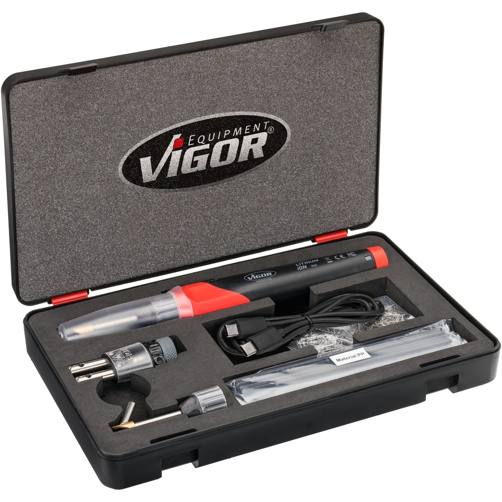 Cordless plastic repair kit, 134 pieces (V3551N, VIGOR)