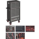 Tool trolley Series L, with tool chest, with assortment, 344 pieces (V4561, VIGOR)