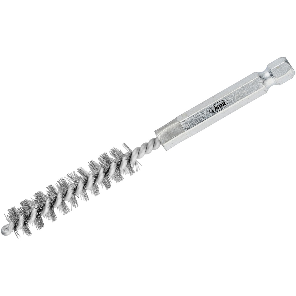 Plieninių šepetėlių rinkinys Ø 10 mm, 10 vnt. V4646S-10, VIGOR
