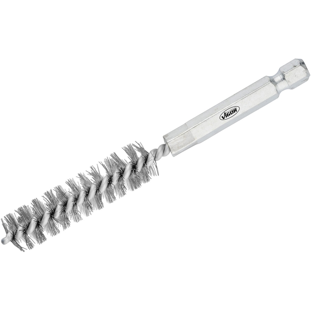 Plieninių šepetėlių rinkinys Ø 12 mm, 10 vnt. V4646S-12, VIGOR