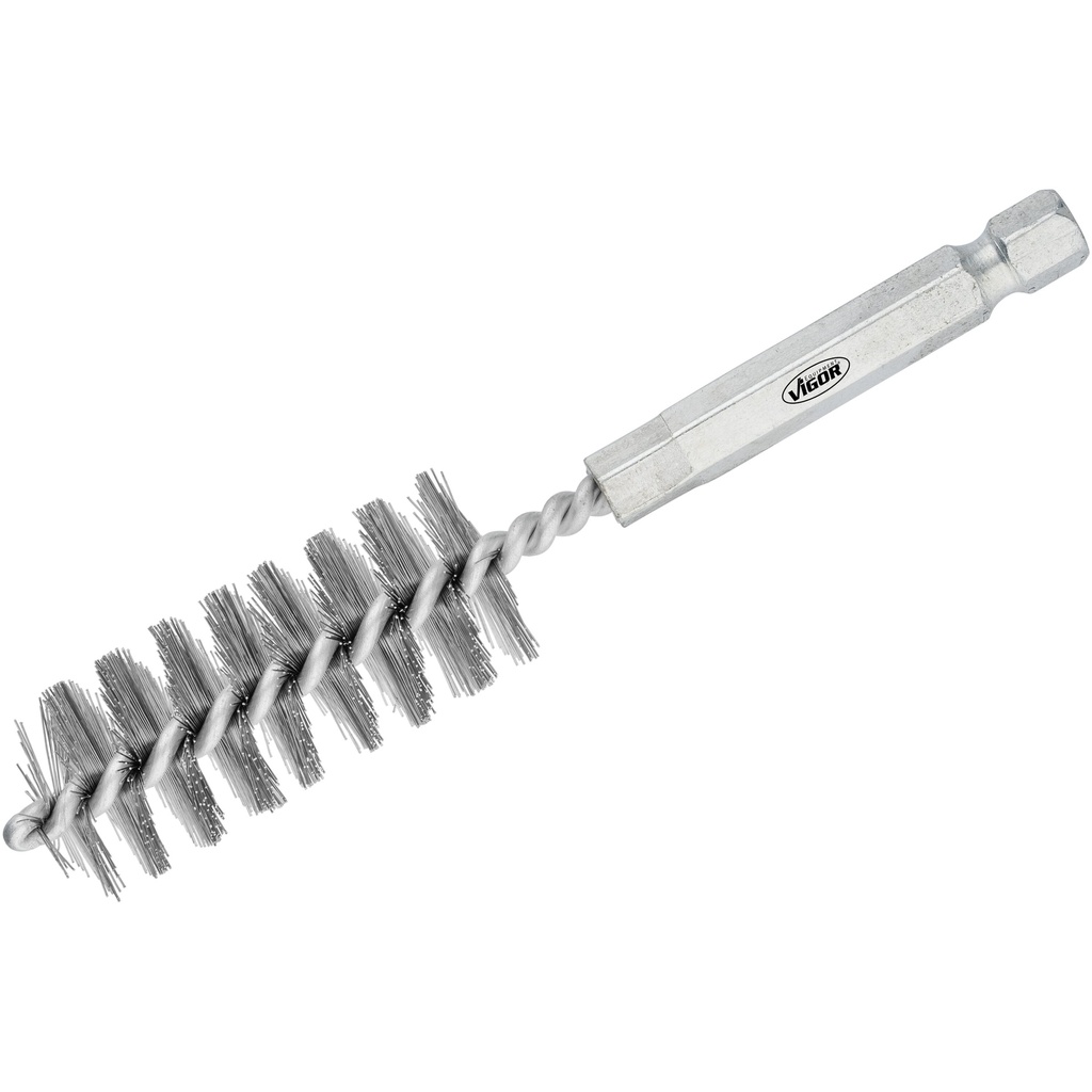 Steel brush set ⌀ 18 mm, 10 pieces (V4646S-18, VIGOR)