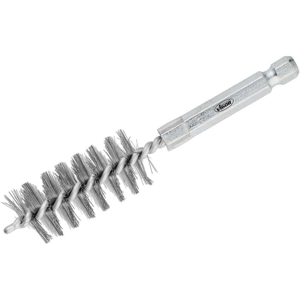 Steel brush set ⌀ 19 mm, 10 pieces (V4646S-19, VIGOR)