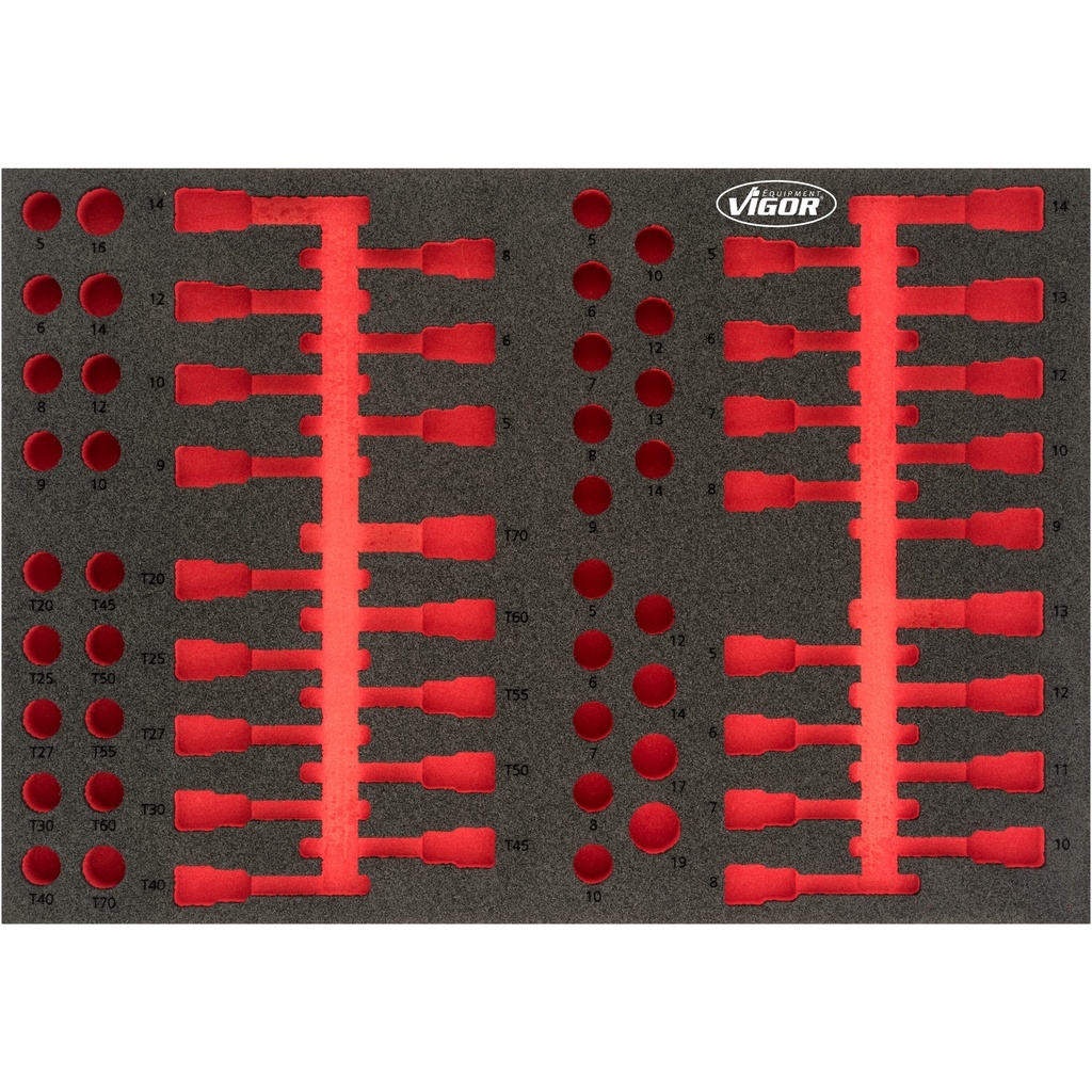 Soft foam insert, empty (V4752, VIGOR)