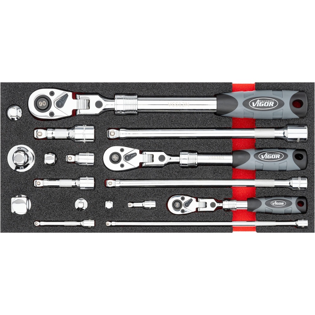 Telescopic ratchet set V4970, VIGOR