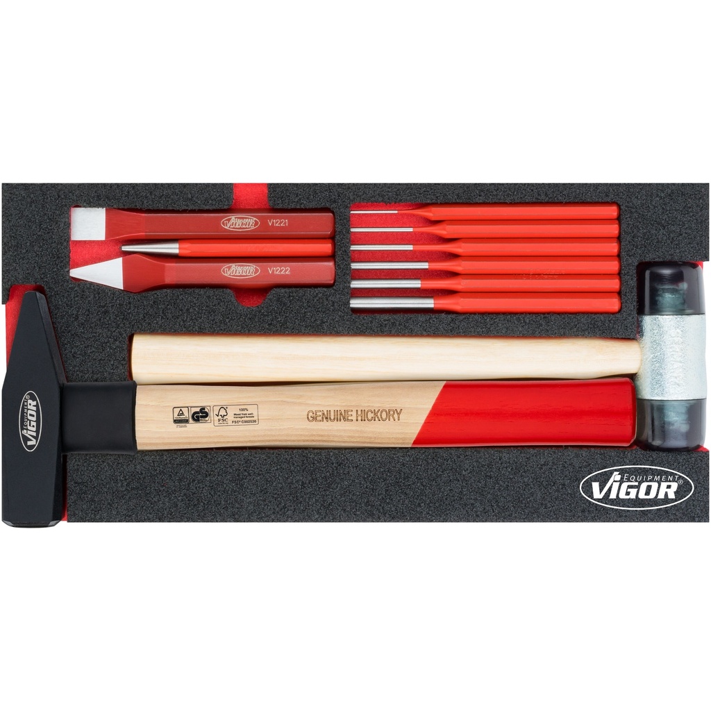 Hammer and chisel set V5006, VIGOR