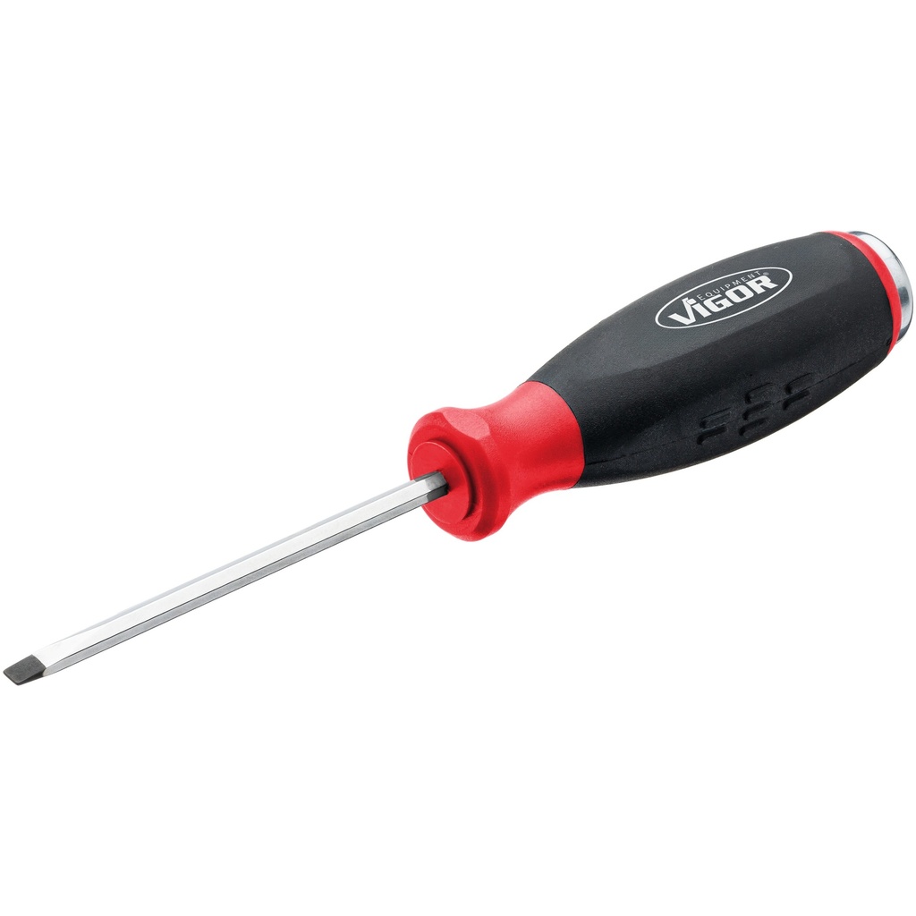 Screwdriver with impact cap and square drive, slotted 3.5 mm (V5010-SL3.5, VIGOR)