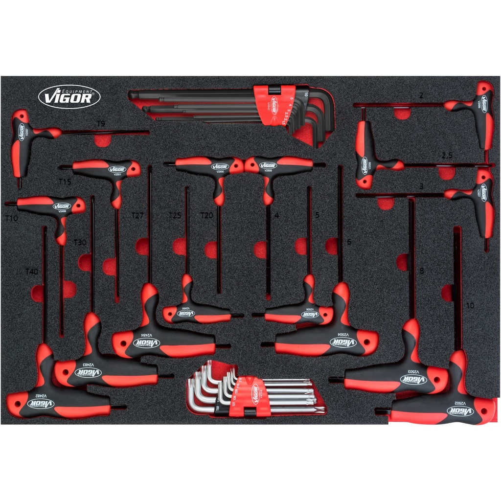 T-handle and offset screwdriver set (V5175, VIGOR)