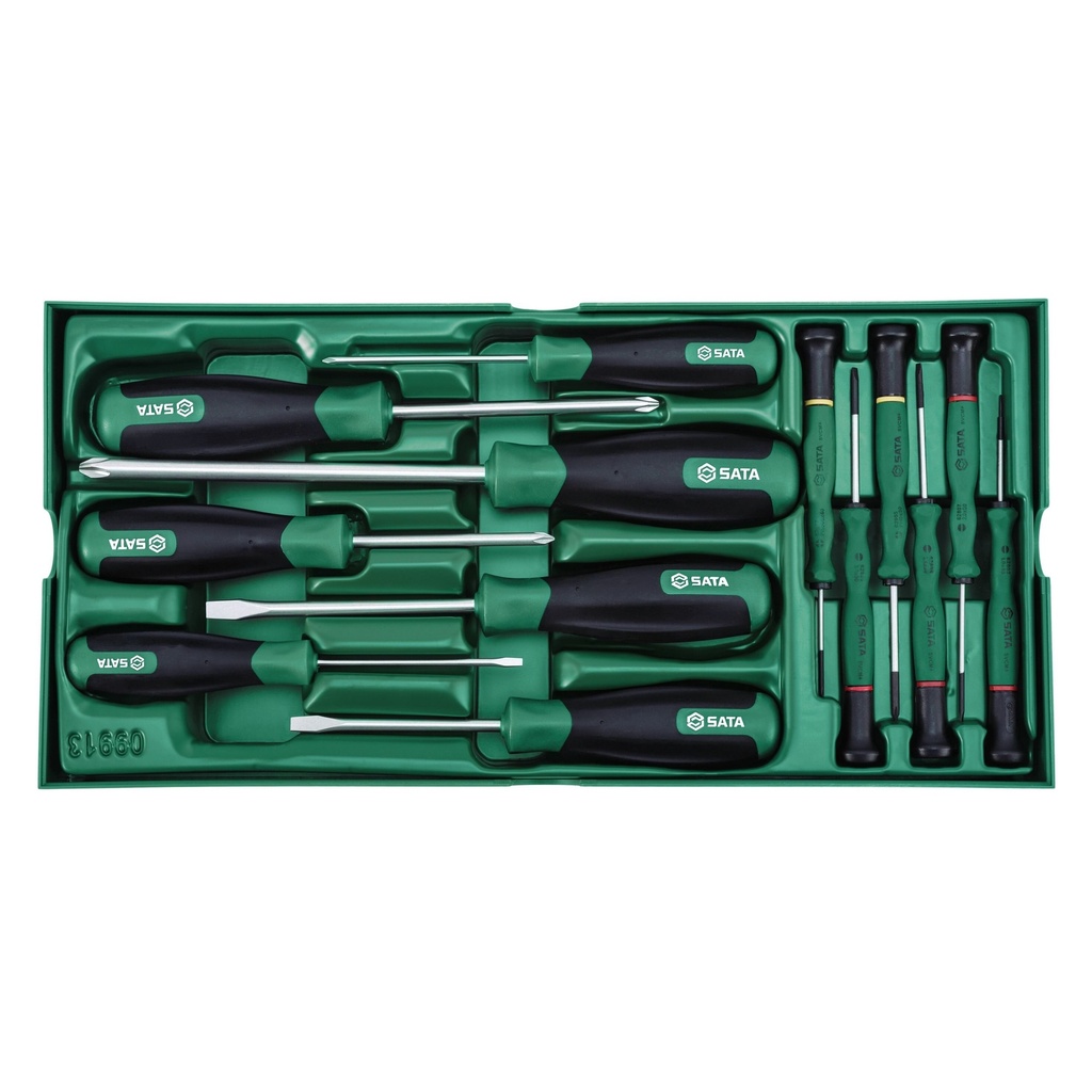 ⬡ Screwdriver set in tray 13 pcs (S09913, SATA)