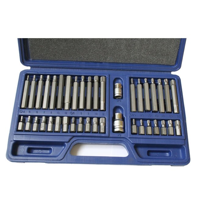 ⬡ Atsuktuvo antgalių rinkinys 40 vnt. TORX, HEX, SPLINE (KR040MDA, KINGROY)