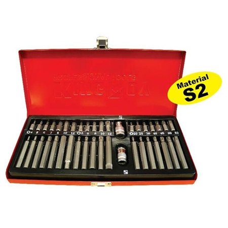 ⬡ Bit set TORX, HEX, SPLINE 40 pcs (S2) (KR040MDAH, KINGROY)