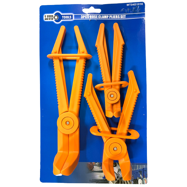 ⬡ Flexible hose clamps set 3pcs, angled 90° (WT04D1016)