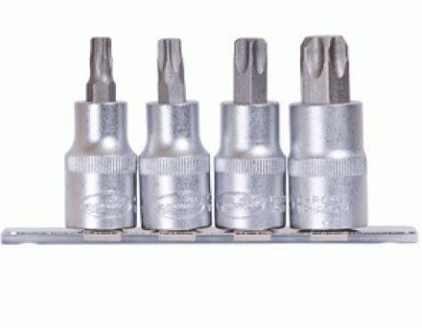 Galvučių rinkinys TORX 4vnt. ½" (T40,T45,T55,T70) AVTODELO (39834, BALTWERK)