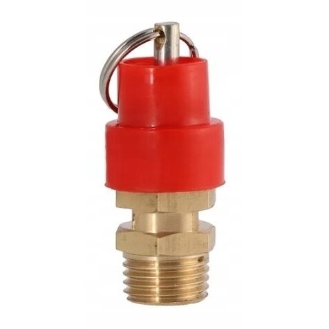 ⬡ Safety valve 0-8 bar, spare part 1/4", for compressor 0-8 bar (MZBAV01, MZB)