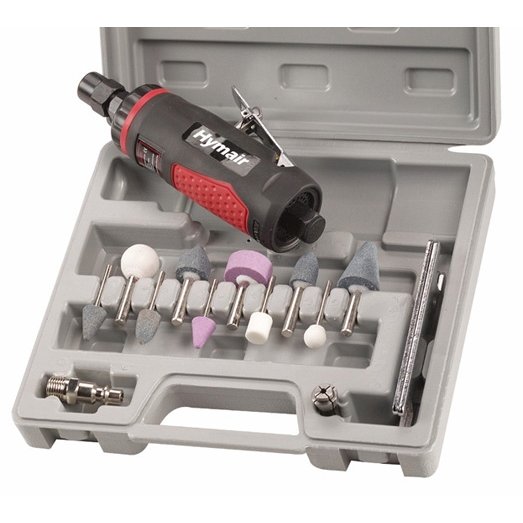 ⬡ Pneumatinio tiesinio šlifuoklio rinkinys 1/4" (6 mm) (AT7033BK, HYMAIR)