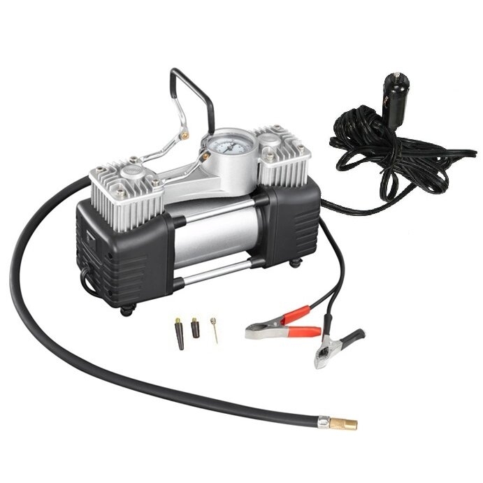 ⬡ Dvicilindris elektrinis oro kompresorius 12V 60 L/min (TC506)