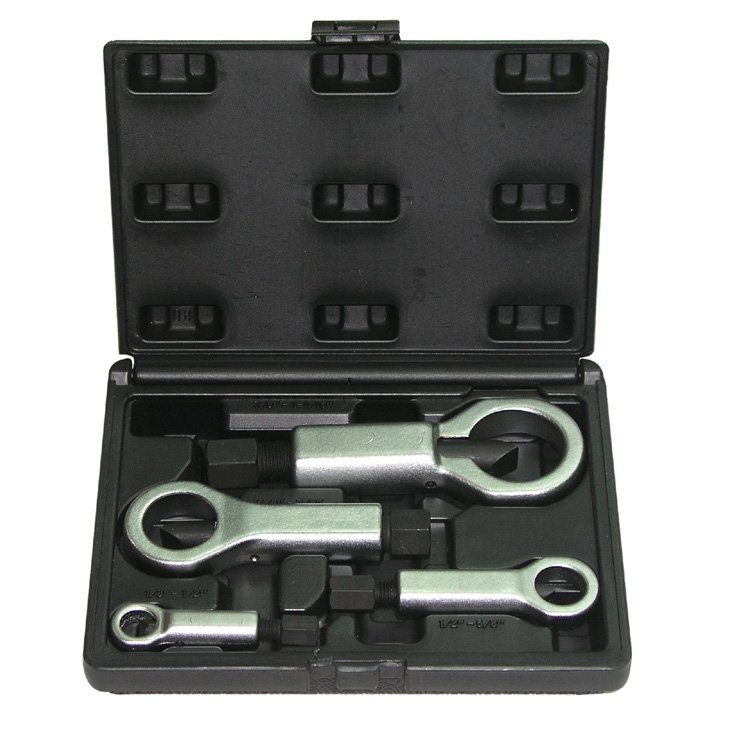 ⬡ Mechanical nut splitter set, 4 pcs (AT8035, ELLIENT TOOLS)