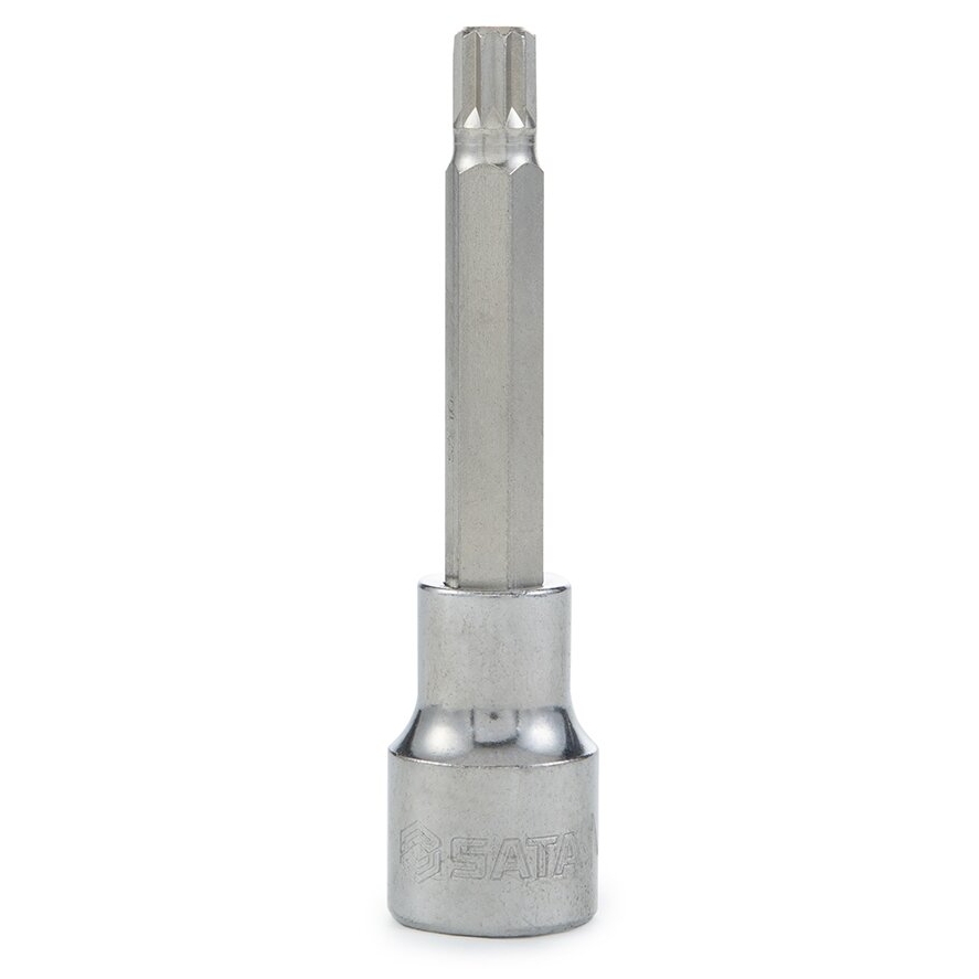 ⬡ Galvutė su antgaliu 1/2" 100L žvaigždinė (SPLINE) M-14, L=100 mm (S25806, SATA)