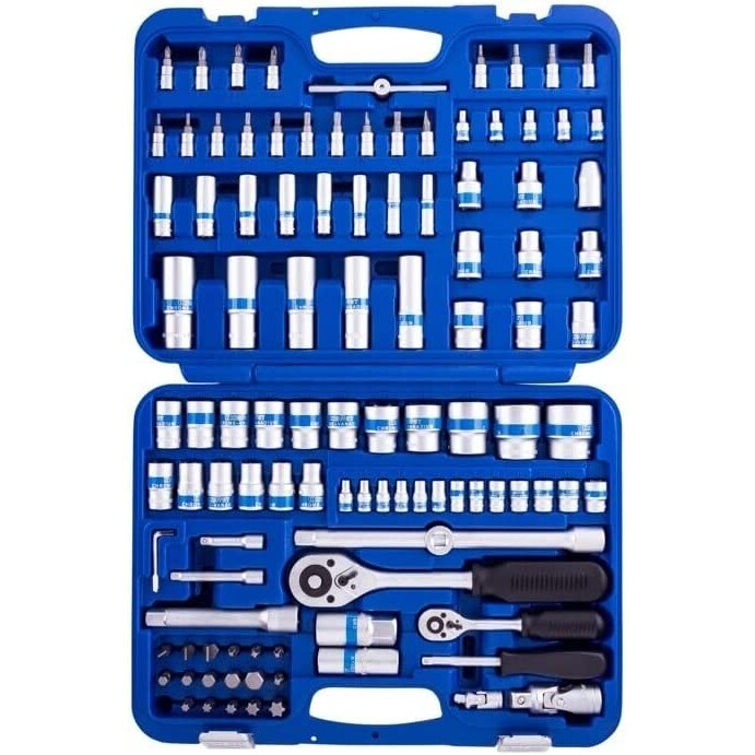 ⬡ 1/4" + 1/2" Dr. Socket set 108pcs. (KR108MDA, KINGROY)