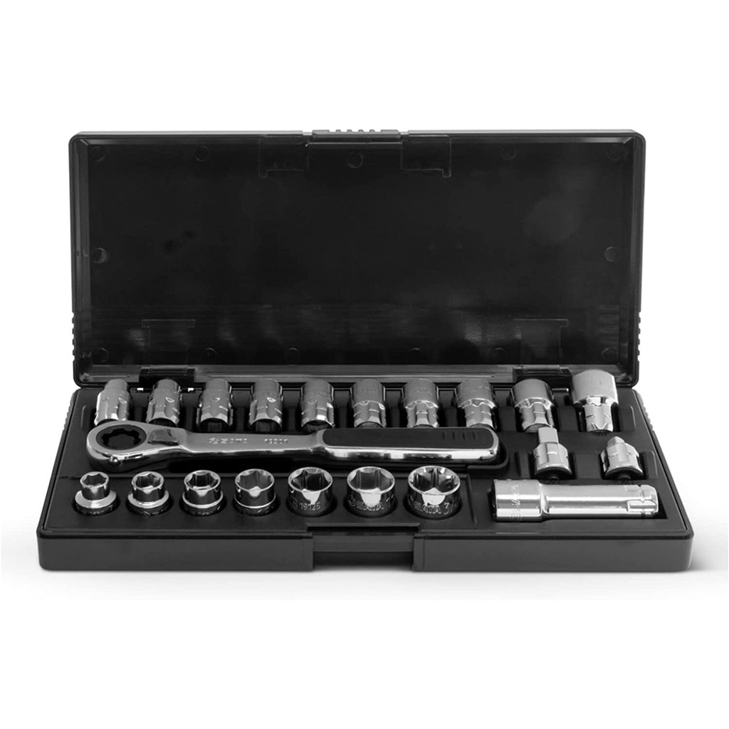 ⬡ 3/8" Dr. Socket set 21pcs. (S09134, SATA)