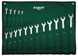 ⬡ Combination offset box end set 17pcs. (6-22) (S08018, SATA)