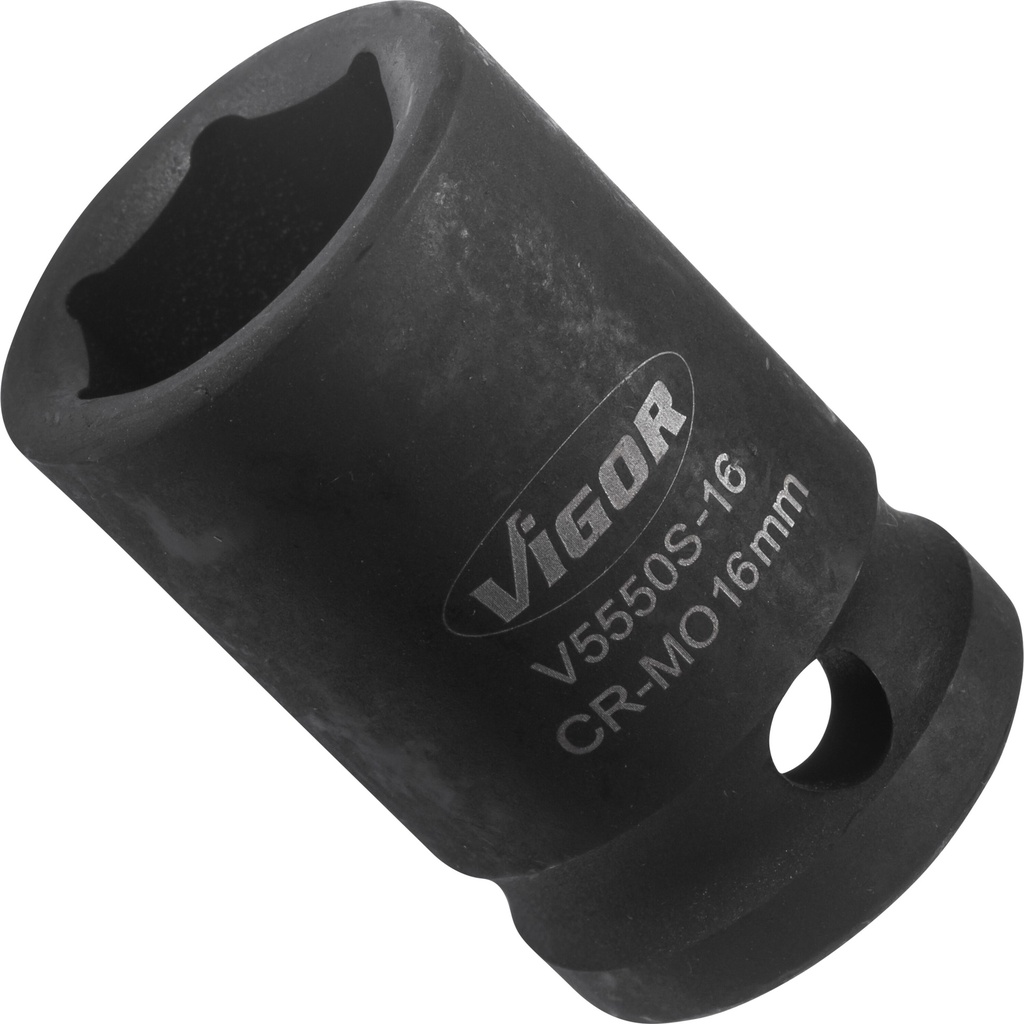 Impact wrench socket ∙ short V5550S-16, VIGOR