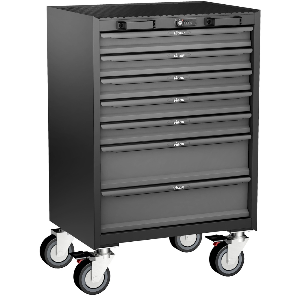 Tool trolley ∙ for storage system ∙ 7 drawers V6000-019, VIGOR