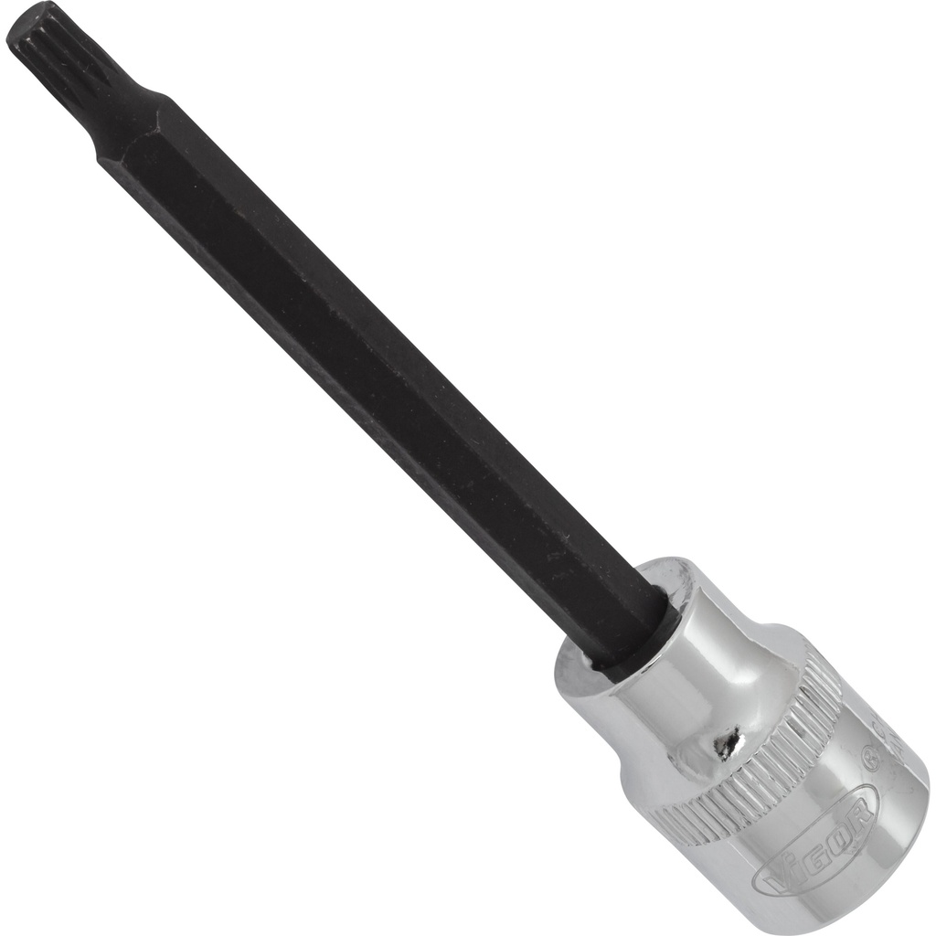 Screwdriver bit socket XZN M5, 3/8 in., 93 mm V6114, VIGOR