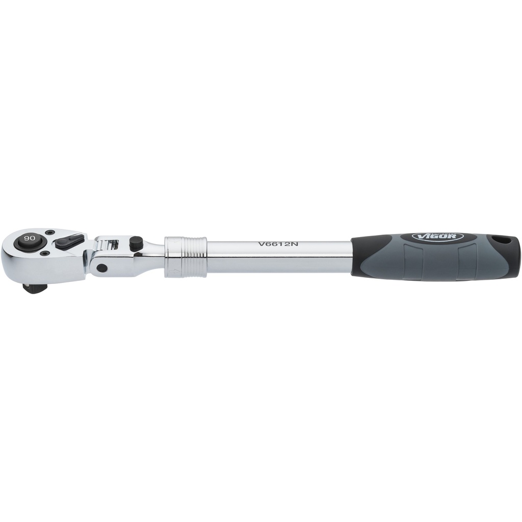 Telescopic reversible ratchet with hinge joint V6612N, VIGOR
