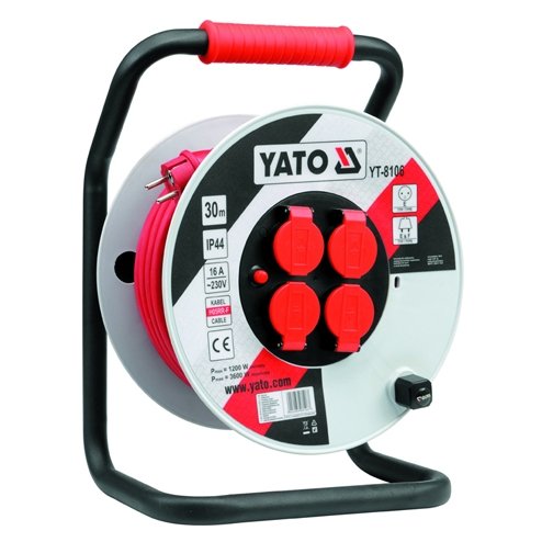 ⬡ Cable reel 30 m 3G2.5 mm² 230 V (YT8106, YATO)